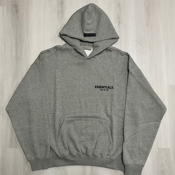 Essentials Heather Gray Hoodie and Joggers - Picture 2 of 5